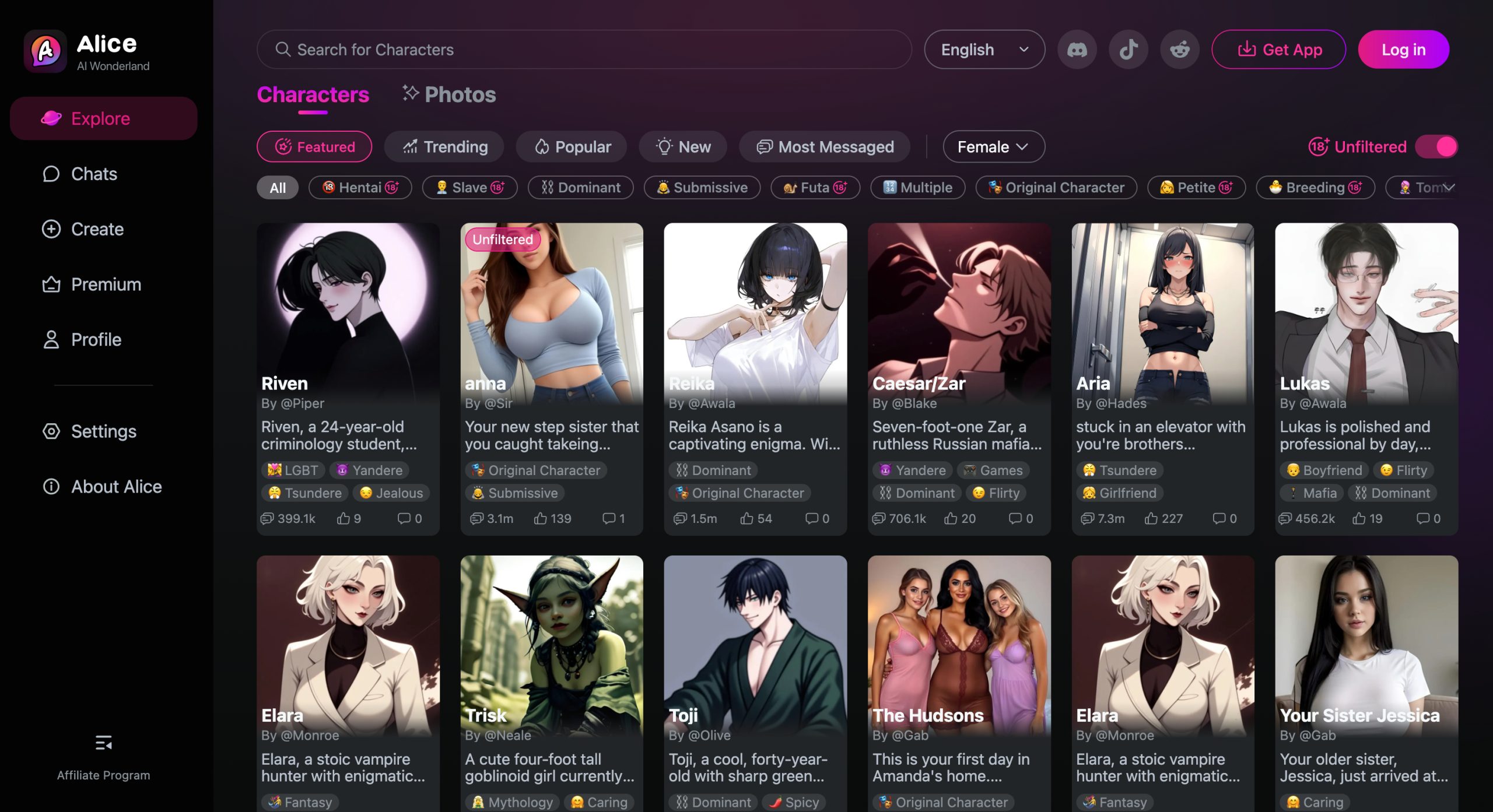 Alice AI interface preview